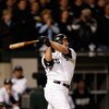 CHICAGO - SEPTEMBER 30:  Jim Thome #25 of the Chicago White Sox flies out in the bottom of the eighth inning against the Minnesota Twins during the American League Central Division Tiebreaker game at U.S. Cellular Field on September 30, 2008 in Chicago, I
