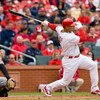 ST. LOUIS - APRIL 9: Albert Pujols #5 of the St. Louis Cardinals follows through on his swing during the MLB game against the Pittsburgh Pirates on April 9, 2009 at Busch Stadium in St. Louis, Missouri.  The Cardinals defeated the Pirates 2-1.  (Photo by 