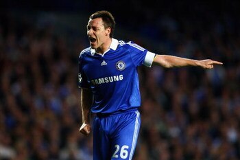 LONDON, ENGLAND - MAY 06:  John Terry of Chelsea screams instructions during the UEFA Champions League Semi Final Second Leg match between Chelsea and Barcelona at Stamford Bridge on May 6, 2009 in London, England.  (Photo by Jamie McDonald/Getty Images)