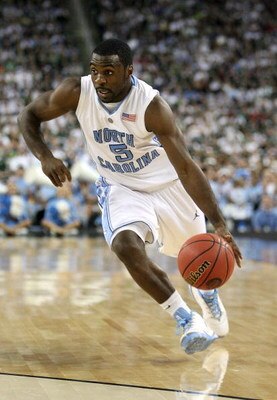 DETROIT - APRIL 06:  Ty Lawson #5 of the North Carolina Tar Heels drives in the first half against the Michigan State Spartans during the 2009 NCAA Division I Men's Basketball National Championship game at Ford Field on April 6, 2009 in Detroit, Michigan.