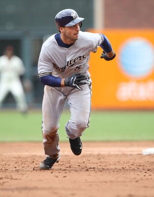SAN FRANCISCO - APRIL 07:  Ryan Braun #8 of the Milwaukee Brewers runs against the San Francisco Giants during Opening Day of the Major League Baseball season on April 7, 2009 at AT&T Park in San Francisco, California.  (Photo by Jed Jacobsohn/Getty Image
