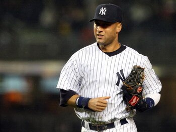NEW YORK - MAY 04:  Derek Jeter #2 of the New York Yankees runs off the field against the Boston Red Sox on May 4, 2009 at Yankee Stadium in the Bronx borough of New York City.  (Photo by Jim McIsaac/Getty Images)