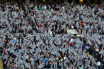 NEWCASTLE, UNITED KINGDOM - MAY 11:  Newcastle fans show their support prior to the Barclays Premier League match between Newcastle United and Middlesbrough at St James' Park on May 11, 2009 in Newcastle, England.  (Photo by Laurence Griffiths/Getty Image