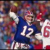 1 Nov 1992:  Quarterback Jim Kelly of the Buffalo Bills passes the ball during a game against the New England Patriots at Rich Stadium in Orchard Park, New York.  The Bills won the game, 16-7. Mandatory Credit: Rick Stewart  /Allsport