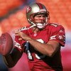 25 Aug 2000:  Quarterback Giovanni Carmazzi #19 of the San Francisco 49ers warms up his arm during practice before the game against the Denver Broncos at 3Com Park in San Francisco, California.  The Broncos defeated the 49ers 28 24.Mandatory Credit: Tom H