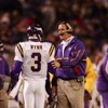 07 Jan 2002 : Head coach Mike Tice of the Minnesota Vikings  advises quarterback Spergon Wynn #3 during the game against the Baltimore Ravens at PSINet Stadium in Baltimore, Maryland. The Ravens won 19-3. DIGITAL IMAGE. Mandatory Credit: Doug Pensinger/Ge