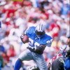 12 Oct 1997:  Running back Barry Sanders of the Detroit Lions runs with the ball during a game against the Tampa Bay Buccaneers at Houlihan''s Stadium in Tampa, Florida.  The Lions won the game 27-3. Mandatory Credit: Scott Halleran  /Allsport
