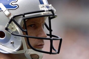 Detroit Lions punter Jason Hanson watches plat against the  Chicago Bears  September 17, 2006 in Chicago. The Bears won 34 - 7.  (Photo by Al Messerschmidt/Getty Images)