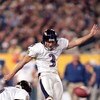 28 Jan 2001:  Matt Stover #3 of the Baltimore Ravens kicks the field goal during the Super Bowl XXXV Game against the New York Giants at the Raymond James Stadium in Tampa, Florida. The Ravens defeated the Giants 34-7.Mandatory Credit: Andy Lyons  /Allspo