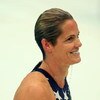 BEIJING - AUGUST 16:  Dara Torres of the United States smiles as she leaves the pool after competing in the Women's 50m Freestyle Semifinal held at the National Aquatics Centre during Day 8 of the Beijing 2008 Olympic Games on August 16, 2008 in Beijing, 