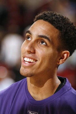 SEATTLE - NOVEMBER 20:  Kevin Martin #23 of the Sacramento Kings smiles as he stands on the court prior to a game against the Seattle Sonics at the KeyArena on November 20, 2005 in Seattle, Washington. The Sonics won 106-104.  (Photo by Otto Greule Jr/Get