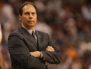 PHILADELPHIA - APRIL 30:  Head coach of the Philadelphia 76ers, Tony DiLeo watches on from the bench against the Orlando Magic during Game Six of the Eastern Conference Quarterfinals at Wachovia Center on April 30, 2009 in Philadelphia, Pennsylvania. NOTE