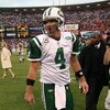 SAN FRANCISCO - DECEMBER 07:  Brett Favre #4 of the New York Jets  leaves the field after his game against the San Francisco 49ers during an NFL game on December 7, 2008 at Candlestick Park in San Francisco, California.  (Photo by Jed Jacobsohn/Getty Imag