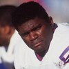 8 DEC 1991:  NEW YORK GIANTS LINEBACKER LAWRENCE TAYLOR TAKES A BREATHER ON THE BENCH DURING THEIR 24-21 WIN OVER THE ARIZONA CARDINALS AT SUN DEVIL STADIUM IN TEMPE, ARIZONA. Mandatory Credit: Stephen Dunn/ALLSPORT