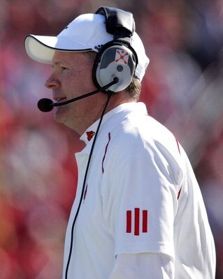 LOUISVILLE, KY - OCTOBER 14:   Bobby Petrino, the Head Coach of the Louisville Cardinals, is pictured during the game against the Cincinnati Bearcats on October 14, 2006 at Papa John's Cardinal Stadium in Louisville, Kentucky.  Louisville won 23-17.  (Pho