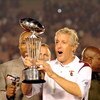 PASADENA, CA - JANUARY 01:  Head coach Pete Carroll of the USC Trojans celebrates with the trophy after defeating the Penn State Nittany Lions at the 95th Rose Bowl Game presented by Citi on January 1, 2009 at the Rose Bowl in Pasadena, California.  (Phot