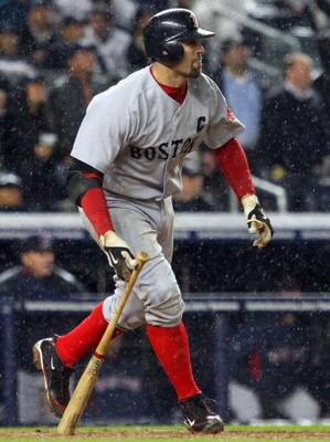 NEW YORK - MAY 05:  Jason Varitek #33 of the Boston Red Sox bats against the New York Yankees on May 5, 2009 at Yankee Stadium in the Bronx borough of New York City. The Red Sox defeated the Yankees 7-3.  (Photo by Jim McIsaac/Getty Images)