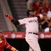 ANAHEIM, CA - MAY 13:  David Ortiz #34 of the Boston Red Sox reacts as he flies out in the game with the Los Angeles Angels of Anaheim on May 13, 2009 at Angel Stadium in Anaheim, California.   (Photo by Stephen Dunn/Getty Images)