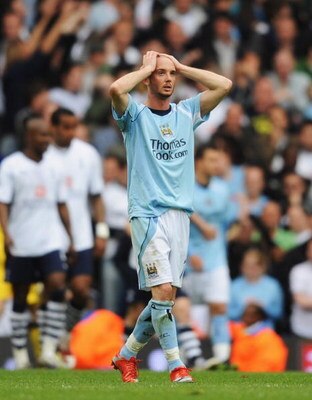 LONDON - MAY 16: Stephen Ireland of Manchester City looks dejected after the Barclays Premier League match between Tottenham Hotspur and Manchester City at White Hart Lane on May 16, 2009 in London, England.  (Photo by Shaun Botterill/Getty Images)
