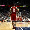 ATLANTA - MAY 11:  LeBron James #23 of the Cleveland Cavaliers walks on the court during a free throw against the Atlanta Hawks during Game Four of the Eastern Conference Semifinals during the 2009 NBA Playoffs at Philips Arena on May 11, 2009 in Atlanta,