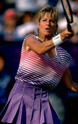 Undated:  Chris Evert of the USA in action during a match. \ Mandatory Credit: Mike  Powell/Allsport