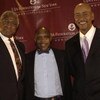 NEW YORK - MAY 20:  (HOLLYWOOD REPORTER OUT)  (L-R) NBA Hall of Famers Willis Reed,  Nate 'Tiny' Archibald and George 'Iceman' Girvin attend the UJA-Federation of New York Dinner honoring Comcast executives Ralph Roberts and Brian Roberts at the Waldorf A