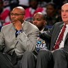 NEW ORLEANS - FEBRUARY 15:  Head coach Darrell Walker (L) and assistant coach Bob Petitt of the Rookie team sit on the bench during the T-Mobile Rookie Challenge & Youth Jam part of 2008 NBA All-Star Weekend at the New Orleans Arena on February 15, 2008 i
