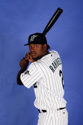 JUPITER, FL - FEBRUARY 22:  Hanley Ramirez #2 of the Florida Marlins poses during photo day at Roger Dean Stadium on February 22, 2009 in Jupiter, Florida.  (Photo by Doug Benc/Getty Images)