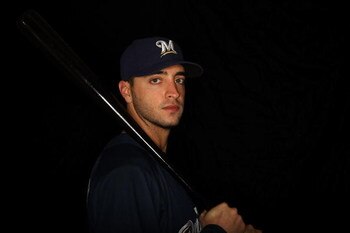 MARYVALE, AZ - FEBRUARY 19: Ryan Braun of the Milwaukee Brewers poses during photo day at the Brewers spring training complex on February 19, 2009 in Maryvale, Arizona. (Photo by Ronald Martinez/Getty Images)