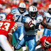 KANSAS CITY, MO - OCTOBER 19:  Running back Chris Johnson #28 of the Tennessee Titans carries the ball during the game against the Kansas City Chiefs on October 19, 2008 at Arrowhead Stadium in Kansas City, Missouri.  (Photo by Jamie Squire/Getty Images)