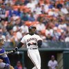 SAN FRANCISCO - MAY 17:  Barry Bonds #25 of the San Francisco Giants hits a home run against the Chicago Cubs in the 7th inning on May 17, 1995 at Candlestick Park in San Francisco, California. Barry Bonds made his 262nd career home run during this game. 