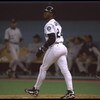 7 Oct 1995: Ken Griffey Jr. of the Seattle Mariners follows his home run as he goes to base during the game against the New York Yankees in the American League Divisional Playoff at the King Dome in Seattle, Wahington.. The Mariners clinched the series b