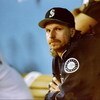 8 Oct 1995:  Pitcher Randy Johnson of the Seattle Mariners looks on during a game against the New York Yankees at the Kingdome in Seattle, Washington.  The Mariners won the game 6-5. Mandatory Credit: Stephen Dunn  /Allsport