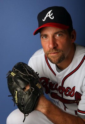 KISSIMMEE, FL - FEBRUARY 25: John Smoltz #29 of the Atlanta Braves poses during photo day on February 25, 2008 at Disney's Wide World of Sports in Kissimmee, Florida.  (Photo by Elsa/Getty Images)