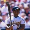 28 Jun 1998:  Rickey Henderson #24 of the Oakland Athletics looks on during an interleague game against the Colorado Rockies at Coors Field in Denver, Colorado. The Rockies defeated the Athletics 11-10. Mandatory Credit: Brian Bahr  /Allsport