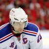WASHINGTON - APRIL 24:  Chris Drury #23 of the New York Rangers during looks on prior to a face off against the Washington Capitals Game Five of the Eastern Conference Quarterfinal Round of the 2009 Stanley Cup Playoffs on April 24, 2009 at the Verizon Ce