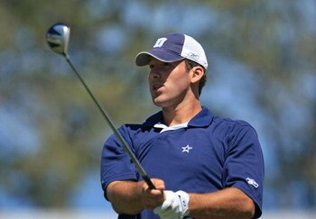 LA JOLLA, CA - JUNE 06:  NFL quarterback Tony Romo hits a shot during the Golf Digest U.S. Open Challenge at the Torrey Pines Golf Course on June 6, 2008 in La Jolla, California.  (Photo by Scott Halleran/Getty Images)