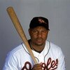 26 Feb 2001:  Albert Belle of the Baltimore Orioles poses for a studio portrait during Spring Training at the Fort Lauderdale Stadium in Fort Lauderdale, Florida.Mandatory Credit: Ezra Shaw  /Allsport