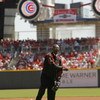 CINCINNATI, OH - APRIL 2:  Cincinnati Mayor Mark Mallory throws out the ceremonial first pitch several yards wide left during Opening Day on April 2, 2007 at Great American Ballpark in Cincinnati, Ohio.  Cincinnati won 5-1.  (Photo by Thomas E. Witte/Gett