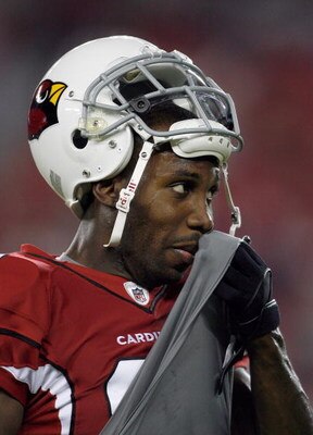 GLENDALE, AZ - NOVEMBER 10:  Anquan Boldin #81 of the Arizona Cardinals warms up against the San Francisco 49ers before the game at University of Phoenix Stadium on November, 10 2008 in Glendale, Arizona.  (Photo by Harry How/Getty Images)