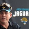 JACKSONVILLE, FL - MAY 1:  Coach Jack Del Rio of the Jacksonville Jaguars talks to the media May 1, 2009 at a team minicamp near Jacksonville Municipal Stadium in Jacksonville, Florida.  (Photo by Al Messerschmidt/Getty Images)