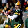 GREEN BAY, WI - DECEMBER 28: Aaron Rodgers #12 of the Green Bay Packers looks for a receiver against the Detroit Lions on December 28, 2008 at Lambeau Field in Green Bay, Wisconsin. The Packers defeated the Lions 31-21. (Photo by Jonathan Daniel/Getty Ima