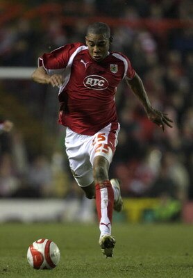 BRISTOL, UNITED KINGDOM - FEBRUARY 18:  Marvin Elliot of Bristol City during the Coca-Cola Championship match between Bristol City and Crystal Palace at Ashton Gate on February 18, 2008 in Bristol, England.  (Photo by Phil Cole/Getty Images)    