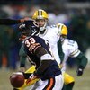 CHICAGO - DECEMBER 22: Charles Tillman #33 of the Chicago Bears and Mason Crosby #2 of the Green Bay Packers watch the ball bound away after Crosby had a field goal blocked with 18 seconds left in regulation time on December 22, 2008 at Soldier Field in C