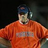CORAL GABLES, FL - NOVEMBER 10:  Head coach Al Groh of the Virginia Cavaliers watches his team take on the Miami Hurricanes at the Orange Bowl November 10, 2007 in Coral Gables, Florida. The Hurricanes played their last game in the Orange Bowl as Virginia