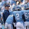 CHAPEL HILL, NC - NOVEMBER 22:  Head coach Butch Davis of the North Carolina Tar Heels talks to his players during their game against the North Carolina State Wolfpack at Kenan Stadium on November 22, 2008 in Chapel Hill, North Carolina.  (Photo by Street