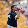 CHESTNUT HILL, MA - SEPTEMBER 6:  Head Coach Paul Johnson of the Georgia Tech Yellow Jackets reacts near the sideline during their game against the Boston College Eagles on September 6, 2008 at Alumni Stadium in Chestnut Hill, Massachusetts. The Yellow Ja