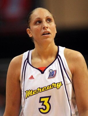 PHOENIX - SEPTEMBER 11: Diana Taurasi #3 of the Phoenix Mercury stands on the court against the Detroit Shock in Game 3 of the WNBA Finals on September 11, 2007 at US Airways Center in Phoenix, Arizona. Detroit won 88-83 to take a 2-1 lead in the series