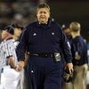 LOS ANGELES, CA - NOVEMBER 29:  Notre Dame Fighting Irish head coach Charlie Weis looks on during the second half against the USC Trojans at the Memorial Coliseum on November 29, 2008 in Los Angeles, California. USC defeated Notre Dame 38-3.  (Photo by Je