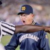 3 Sep 1994:  Coach Lou Holtz of the Notre Dame Fighting Irish argues with the official during a game against the Northwestern Wildcats.  Notre Dame won the game 42-15. Mandatory Credit: Jonathan Daniel  /Allsport